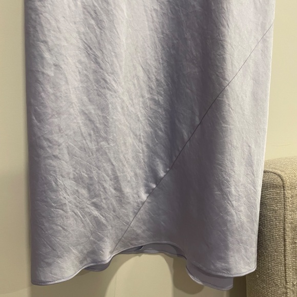 Aritzia Wilfred Only Slip Satin Midi Dress in Pale Violet - Picture 6 of 12